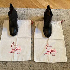 Christian Louboutin Marchacroche Leather Red Sole Booties
